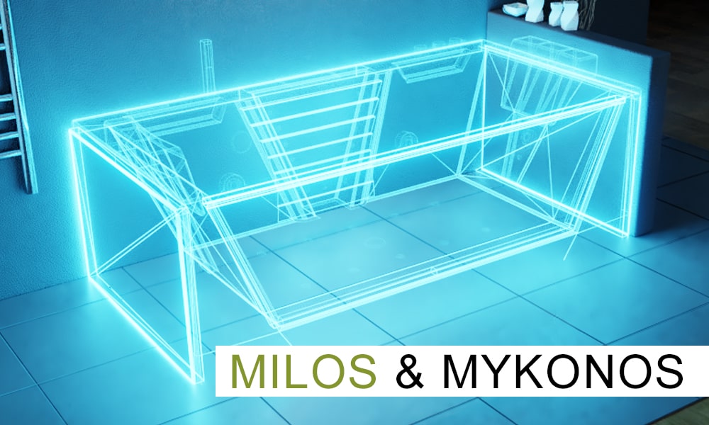 Indoor Whirlpool-Badewanne Milos & Mykonos